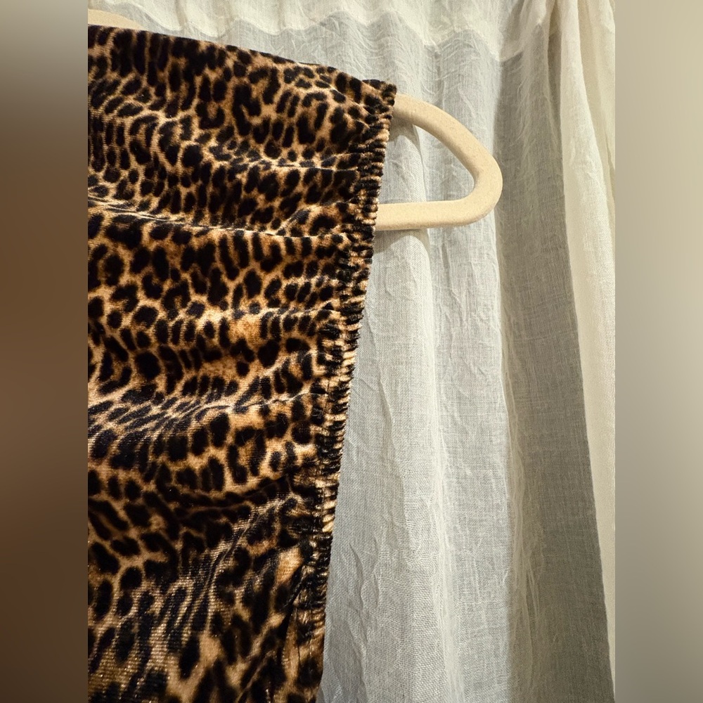 NWT Good American Formal Velvet High Neck Cheetah Leopard Print Maxi Dress XL - Picture 12 of 16